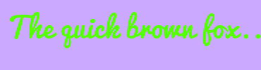 Image with Font Color 55FF05 and Background Color CBA9FF